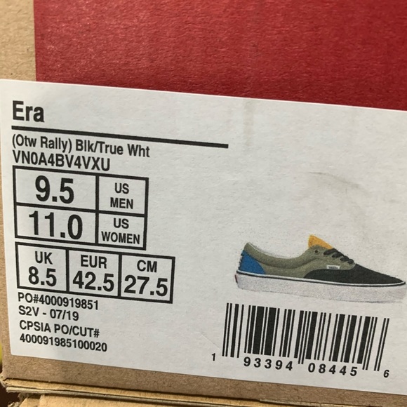 Vans Era OTW Rally (Black/True White) Skate Shoes - Picture 9 of 9